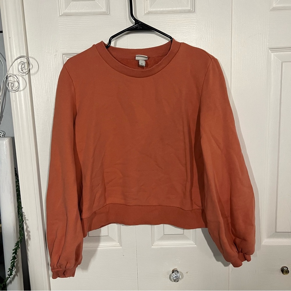 A New Day Women's Sweatshirt ~ Long Sleeve ~ Salmon / Coral ~ Size L Large.